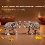 999 Silver-Plated Elephant Pair in Luxury Gift Box | Pure Silver Decorative Figurines | Perfect Auspicious Gift for Diwali, Weddings, Corporate Gifting, and Home Temple Decor - Image 5