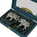 999 Silver-Plated Elephant Pair in Luxury Gift Box | Pure Silver Decorative Figurines | Perfect Auspicious Gift for Diwali, Weddings, Corporate Gifting, and Home Temple Decor - Image 2